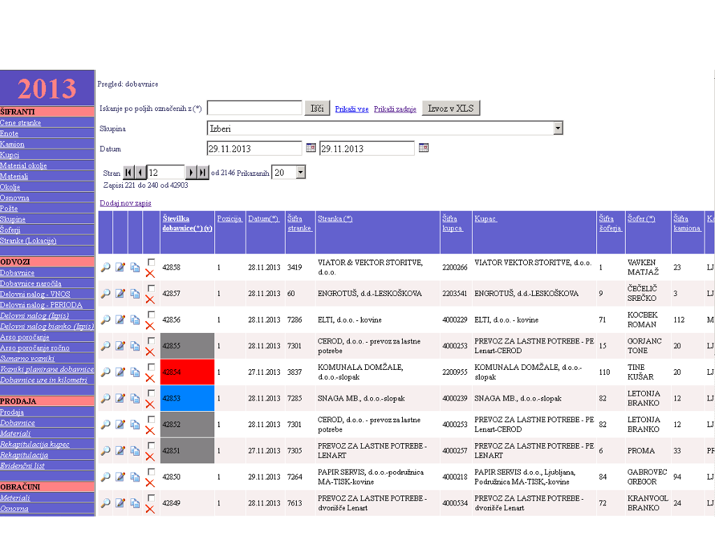 Information system for collecting recycling materials